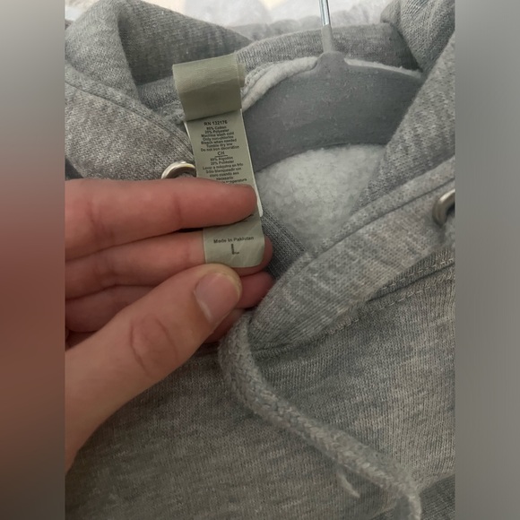 Men’s large blank gray hoodie - Picture 3 of 3